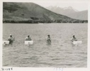 Image of Eskimos [Kalaallit] in kayaks